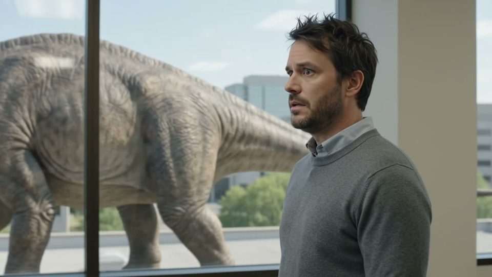 The sauropod outside