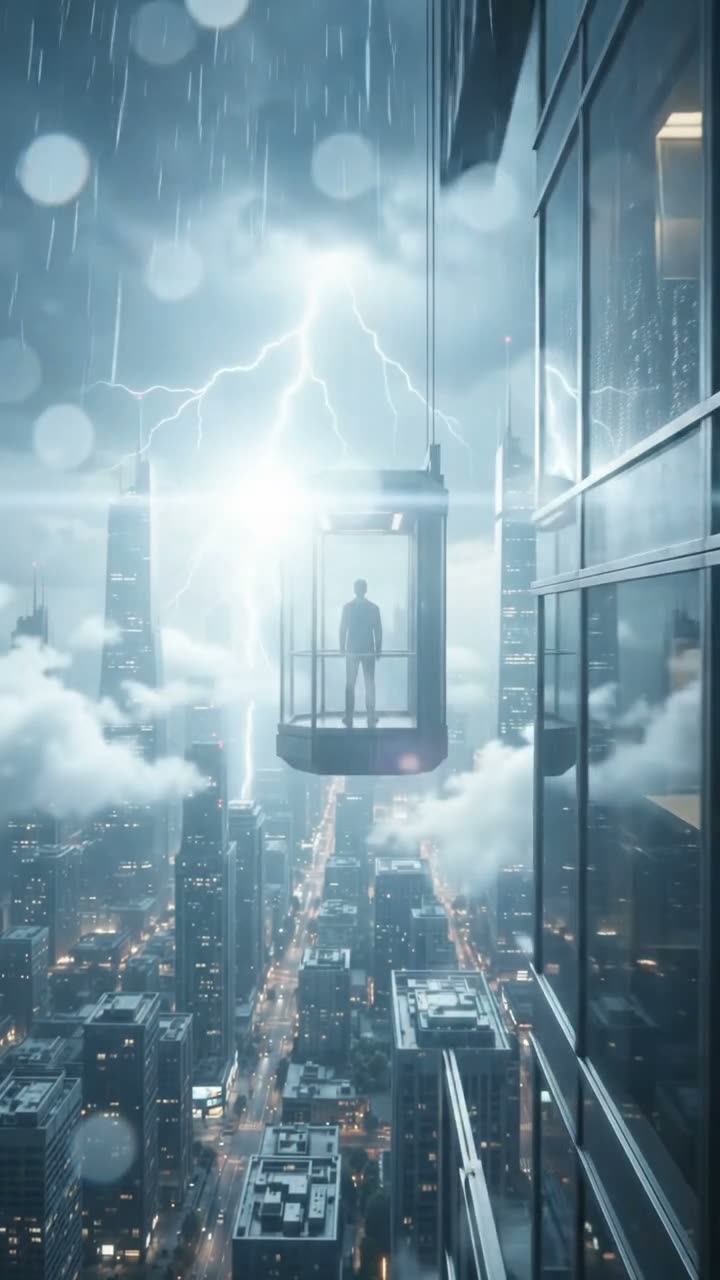 The glass elevator