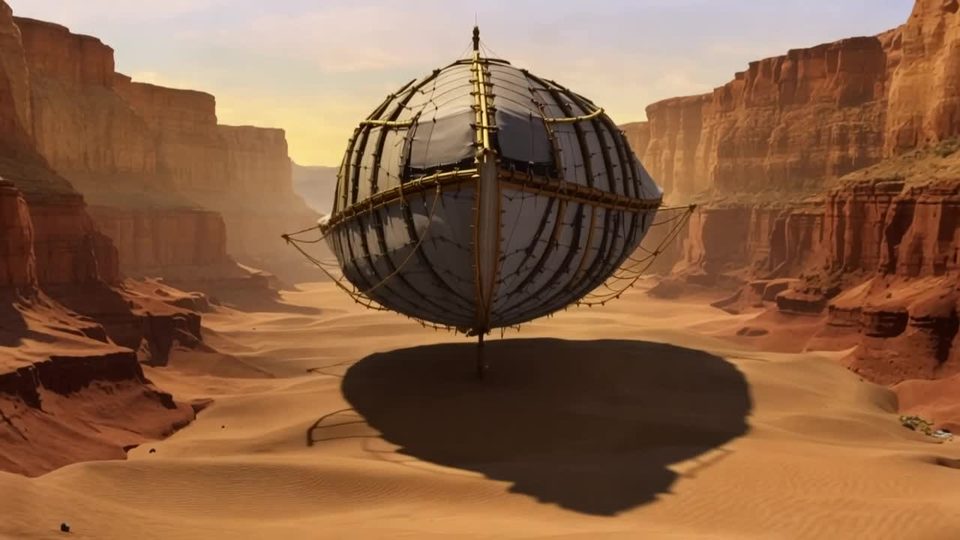 Airship over the caravan