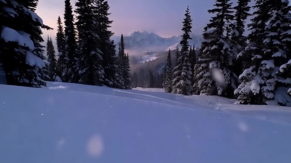 Drone into alpenglow