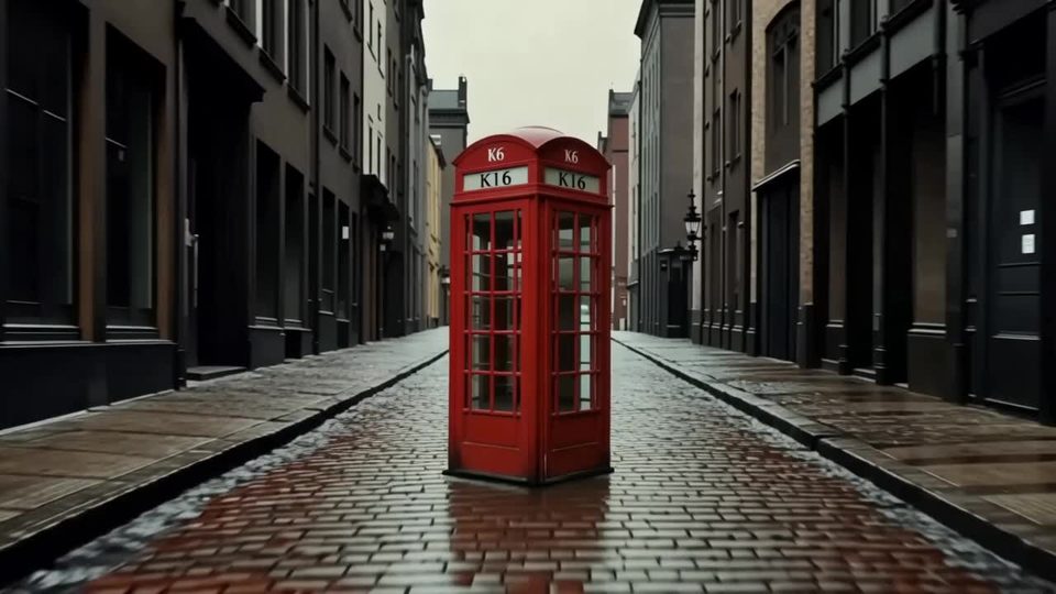Dolly zoom on the kiosk