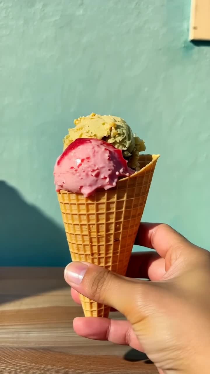 Gelato against mint