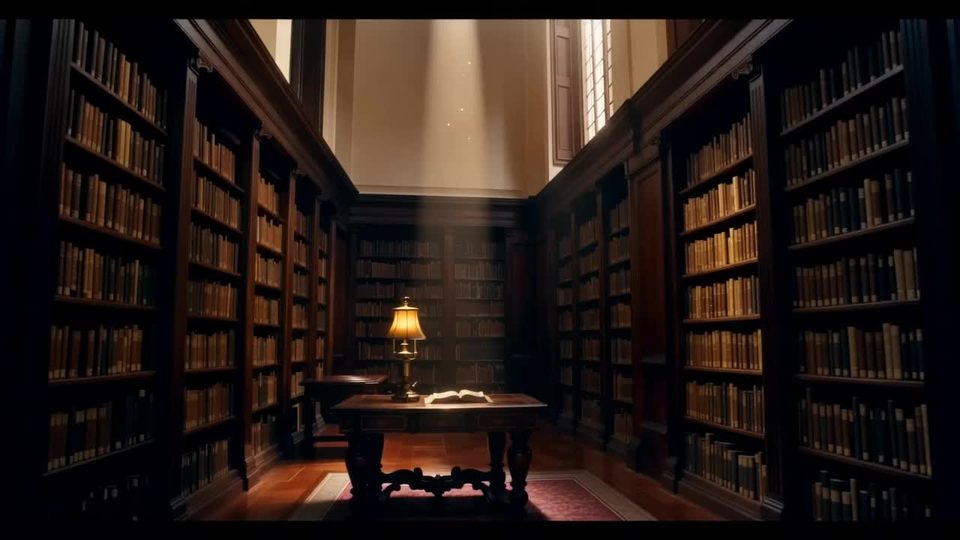 The library at dusk