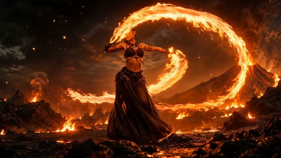 The fire dancer