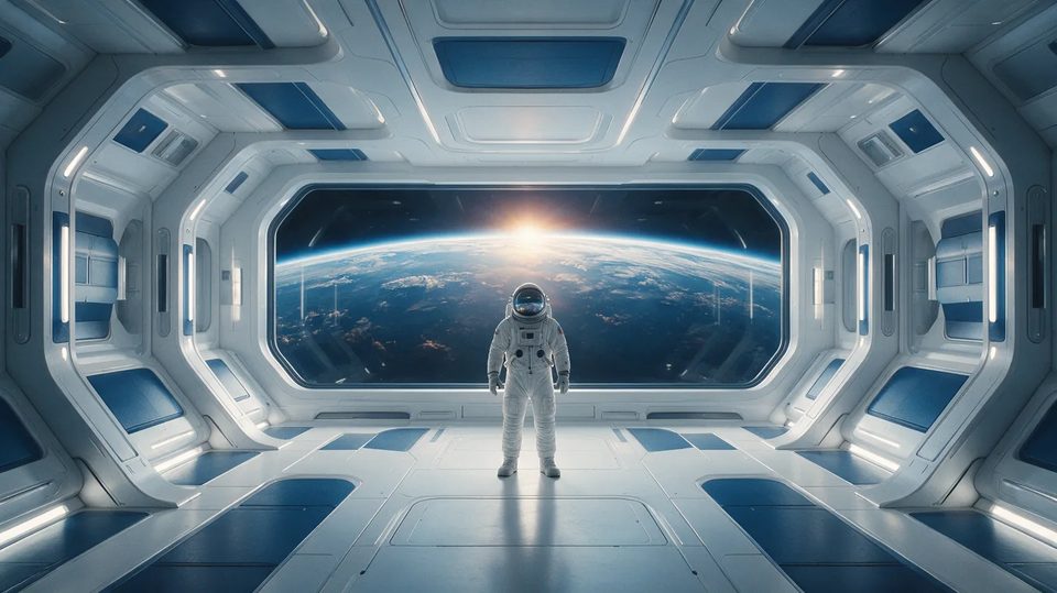 Earth out the window