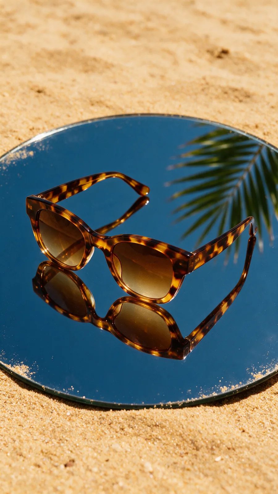 Shades on the mirror