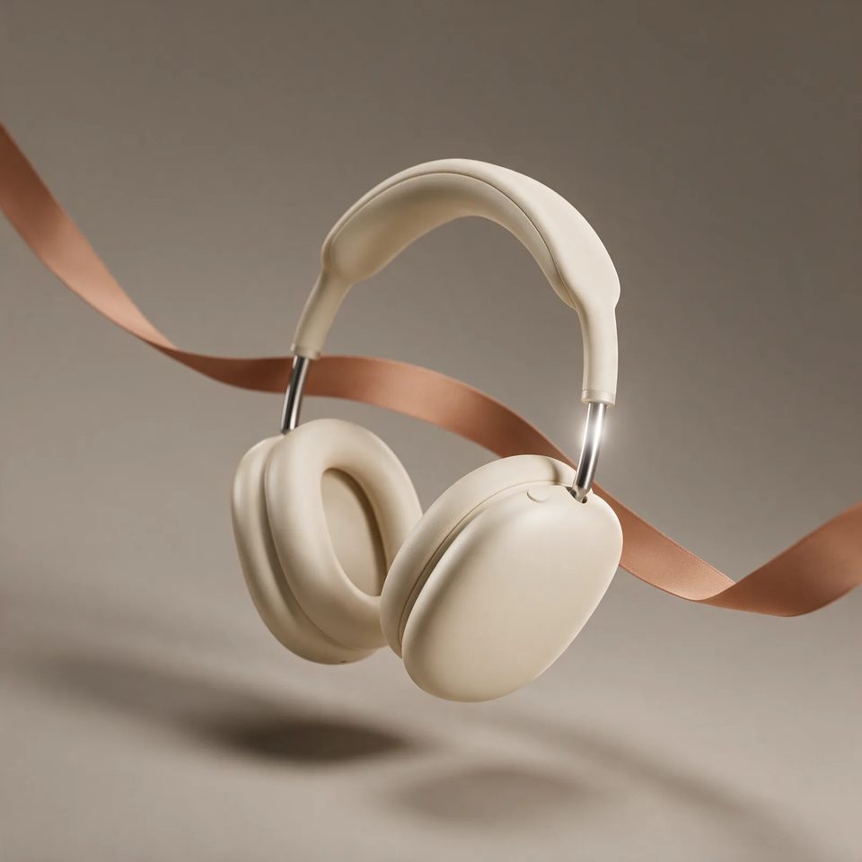 Headphones on ribbon