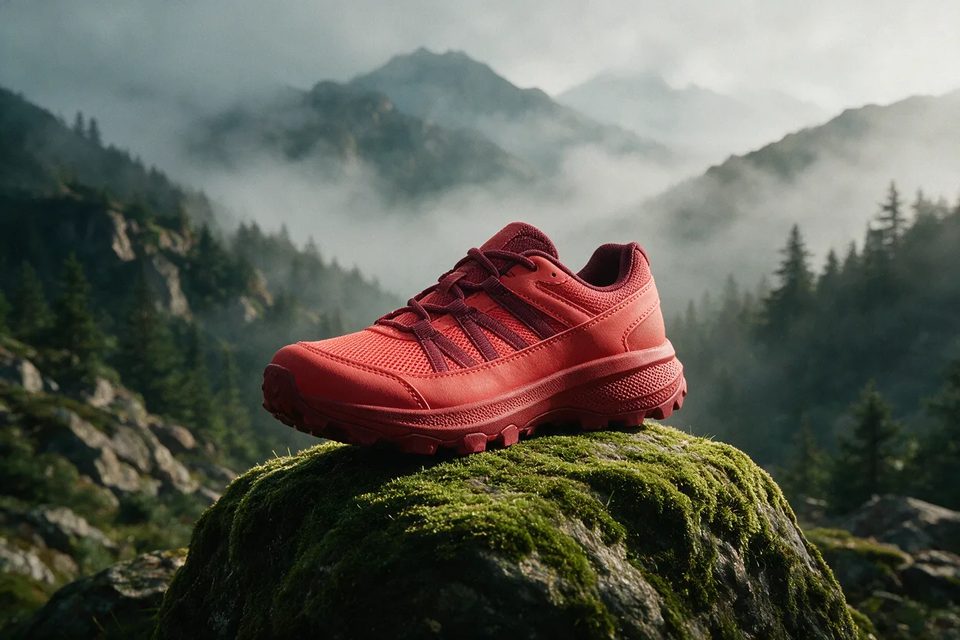 Trail runner on the ridge
