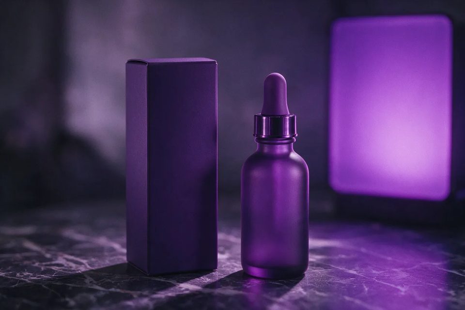 Violet flacon in neon