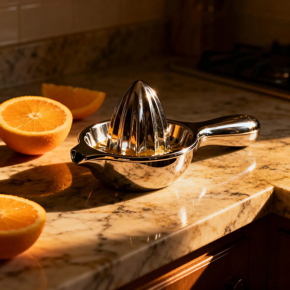 Chrome citrus juicer