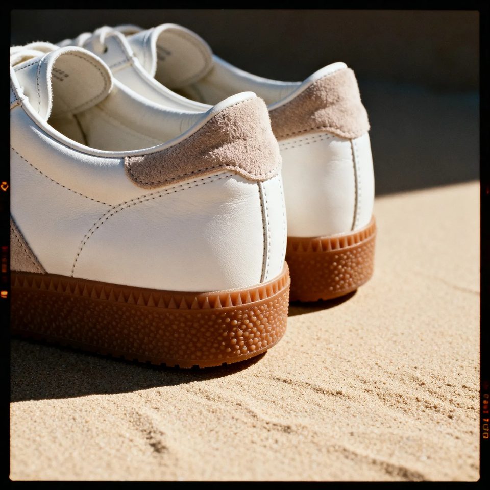 Gum soles on sand