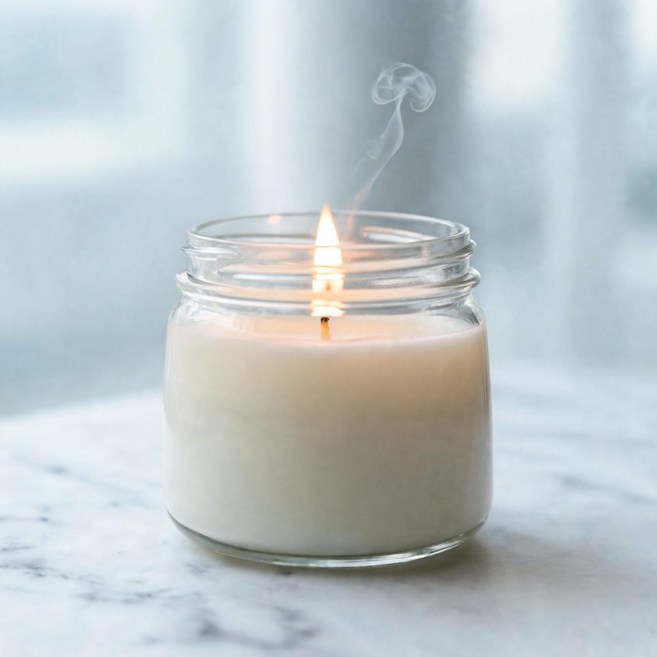 Candle on marble