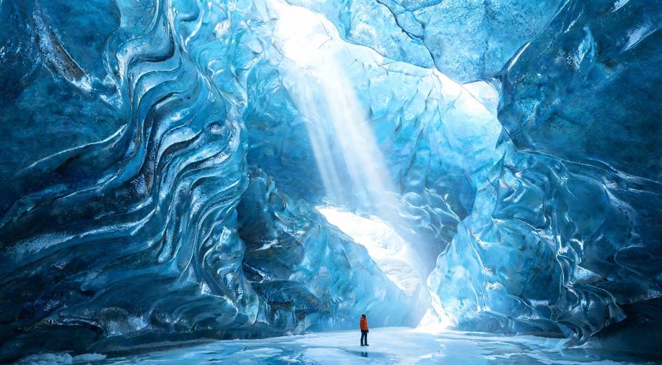 Inside the ice cave