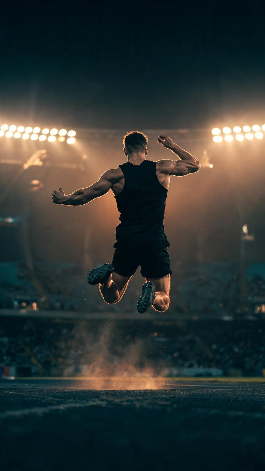 Leap in the stadium