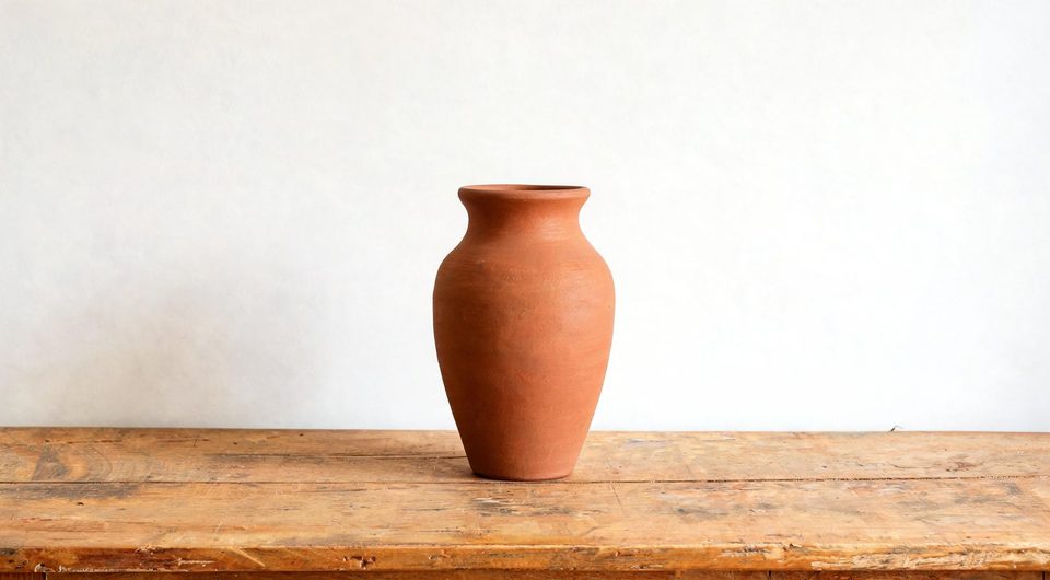 Terracotta vase, unstyled