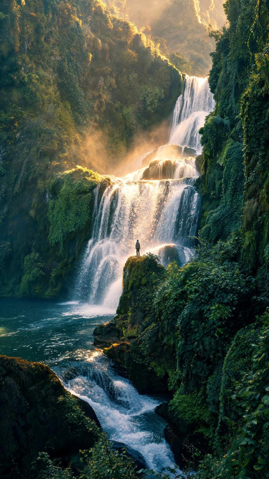 Waterfall in the gorge