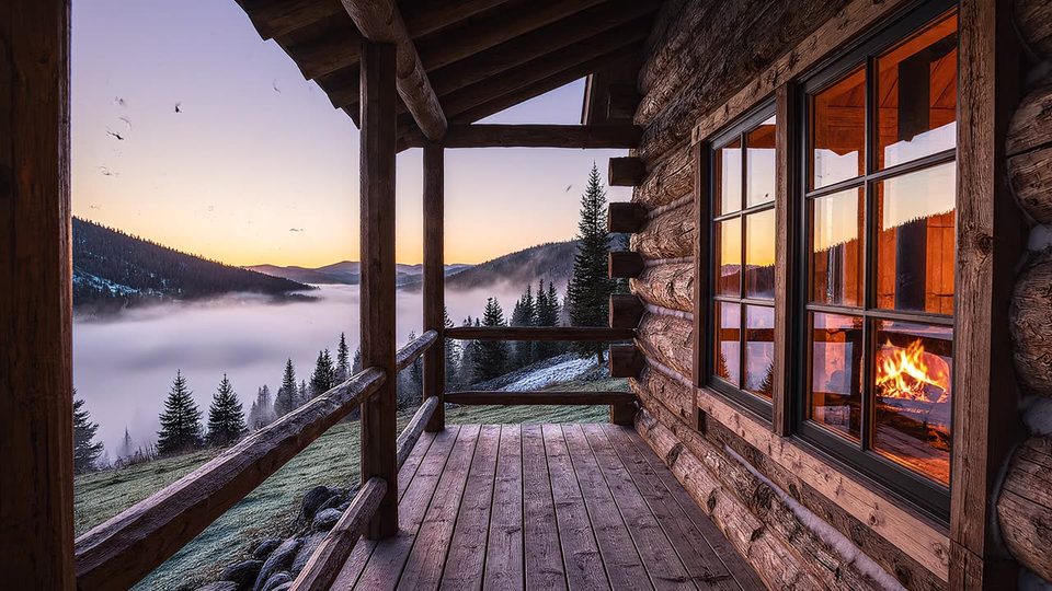 The porch at first light