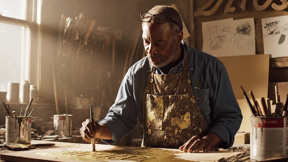 The gold-leaf sign painter