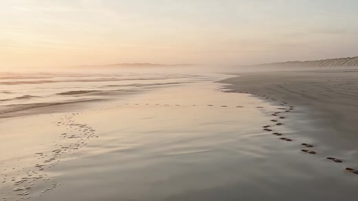 Empty beach at dawn