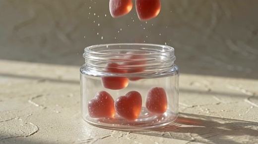 Ruby jellies falling