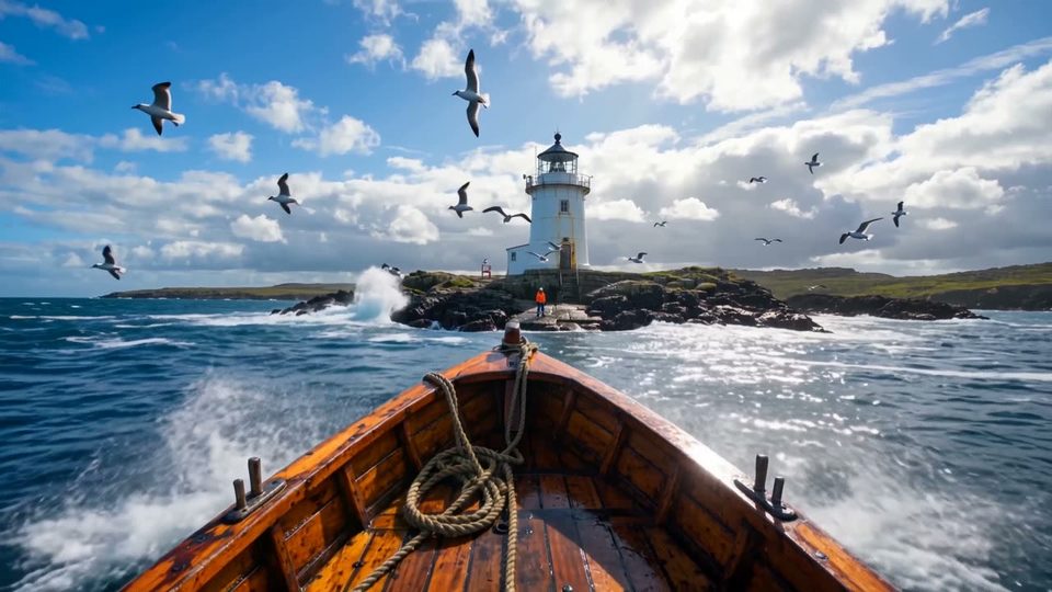Supply boat to the lighthouse