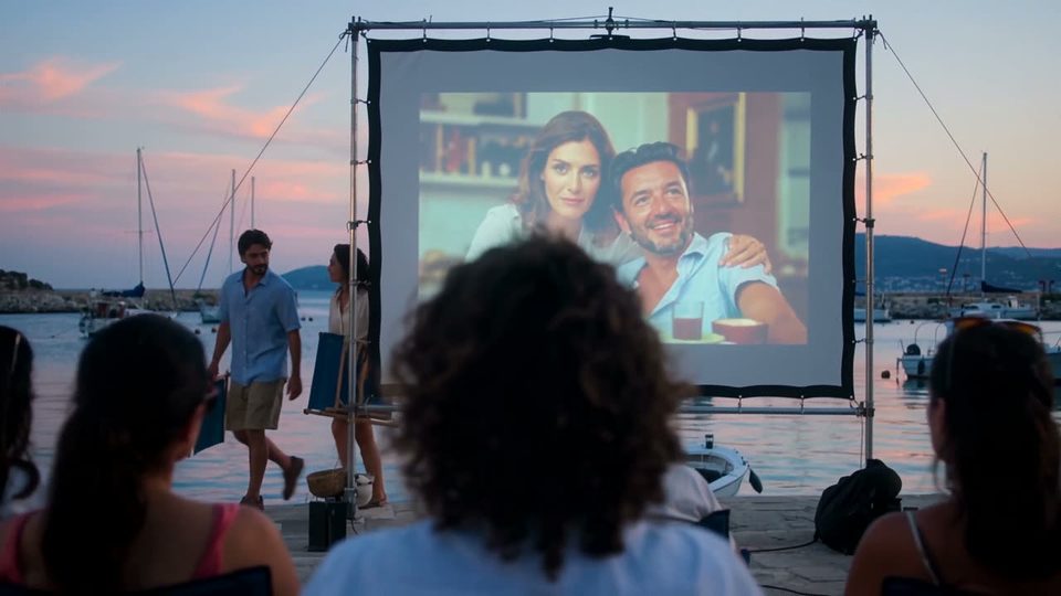 Harbour screening at dusk